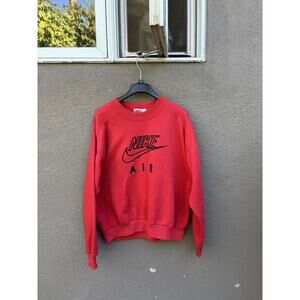 Vintage 90s Nike Crewneck Sweatshirt Size XL Red Embroidered